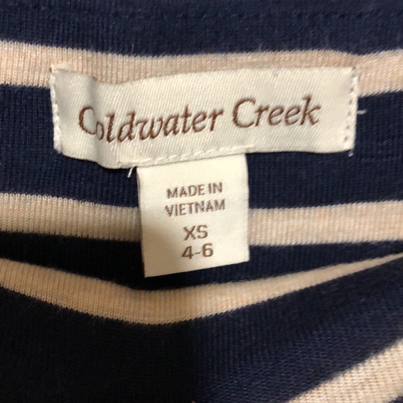 💐Navy and Cream Stripe Maxi Skirt - Picture 4 of 5